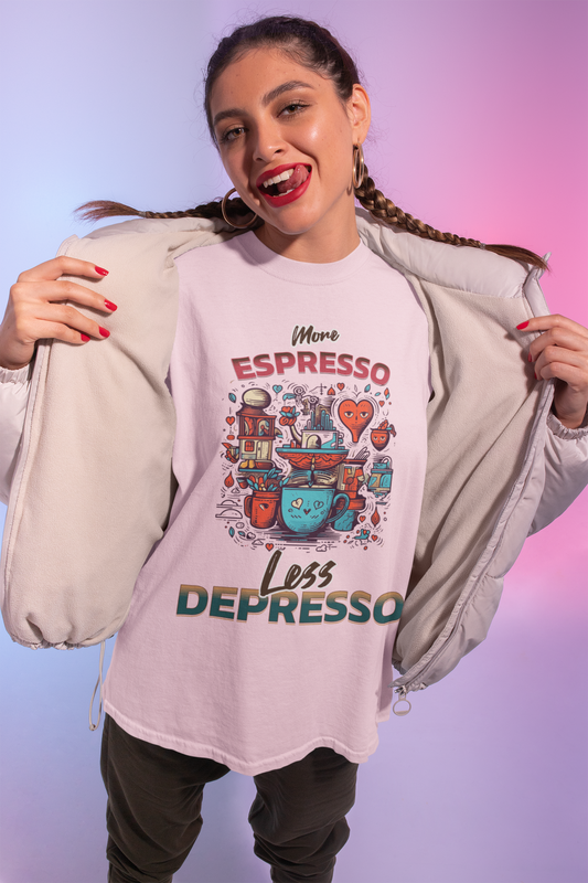 Unisex Oversized T-Shirt More Espresso Less Depresso